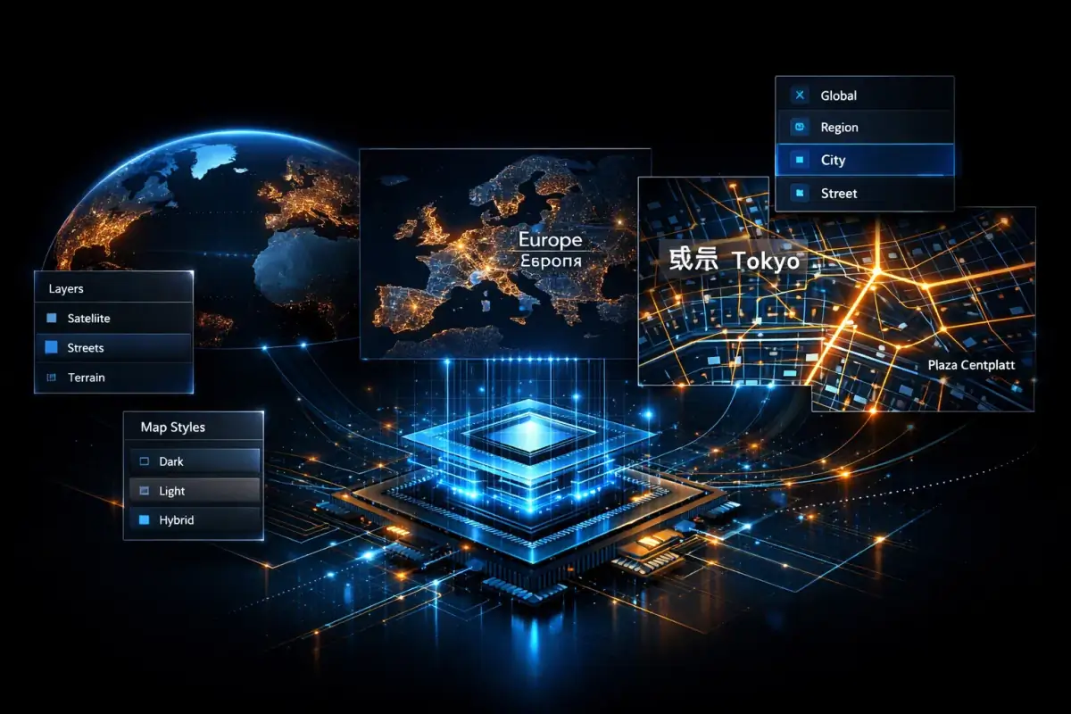 Real-time GIS platform rendering